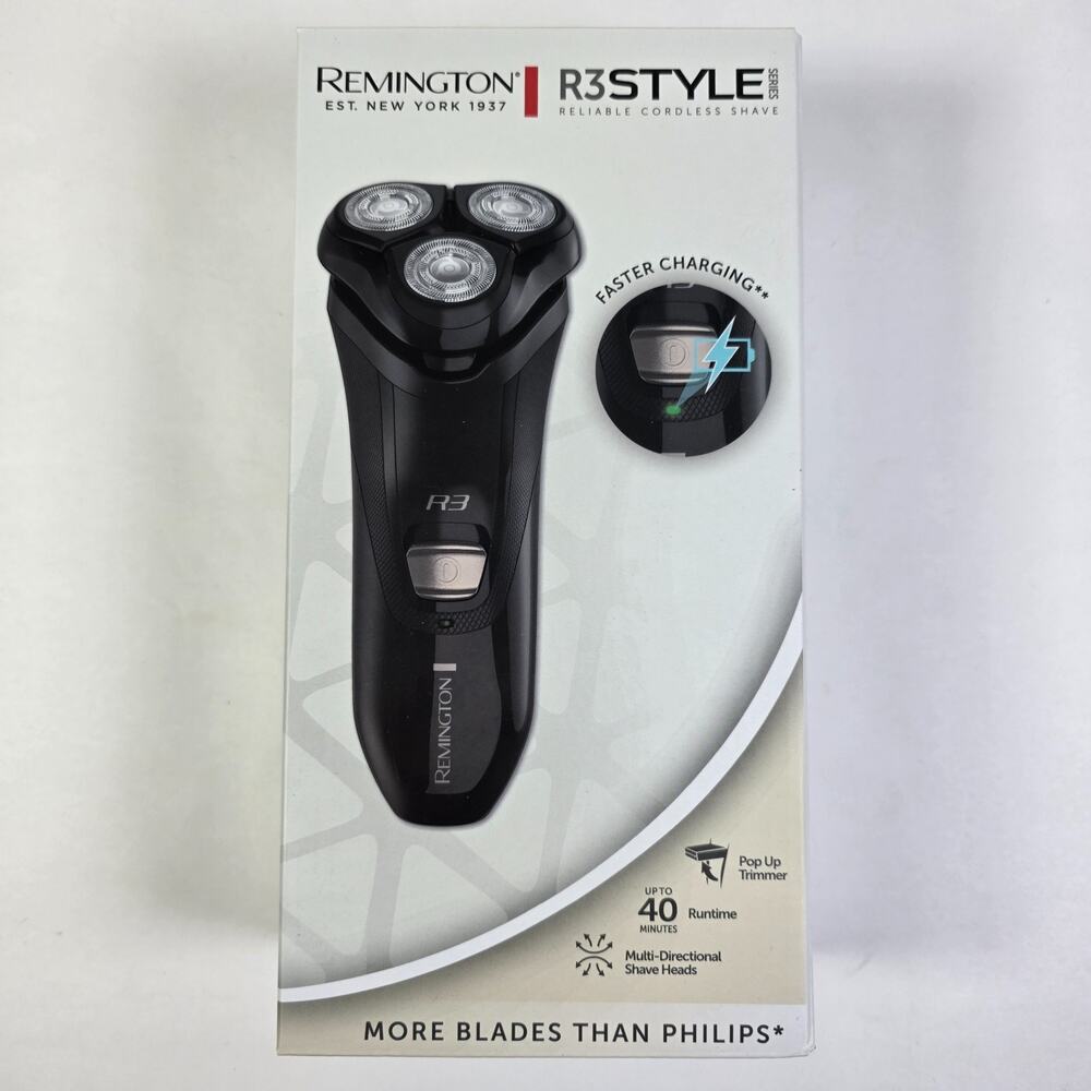 Remington R3 Style Series R3010 Rotary Shaver Cordless USB Rechargeable New